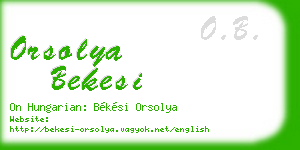 orsolya bekesi business card