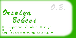 orsolya bekesi business card